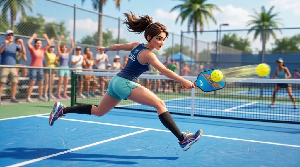 이색 스포츠 비교군 중 가장 역동적인 피클볼 경기를 보여주는 3D 캐릭터